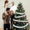 White Faux Fur Trim Ribbon Christmas Decorative Trimming Ribbon DIY Artificial Fur Ribbon 5cm Wide Plush Furry Fabric Garland Trim for Christmas Tree Holiday Garlands Party Decor